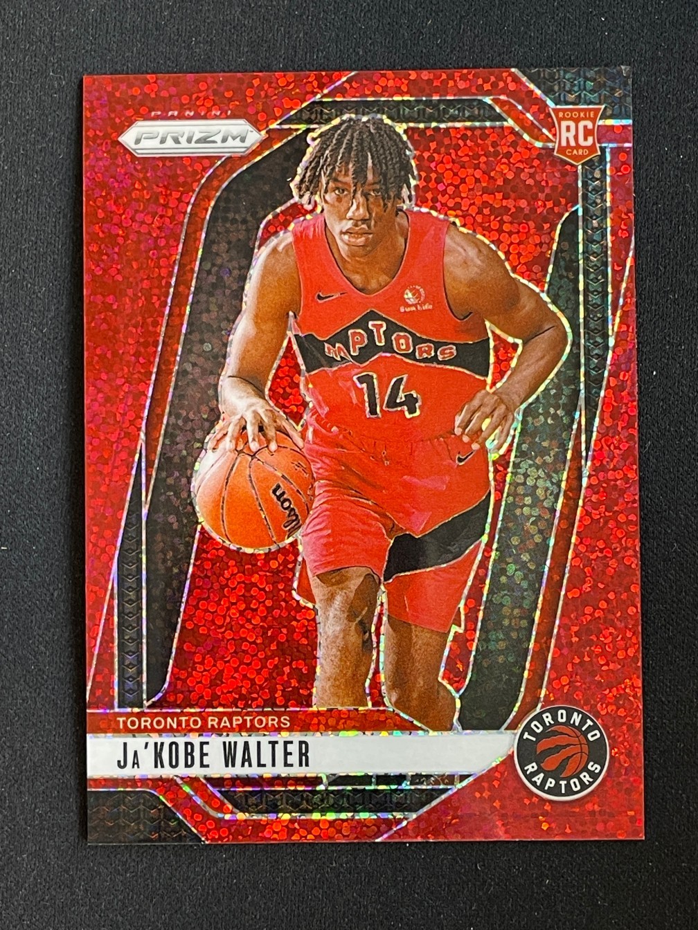 JaKobe Walter 2024-25 Panini Prizm RC Red Sparkle #223