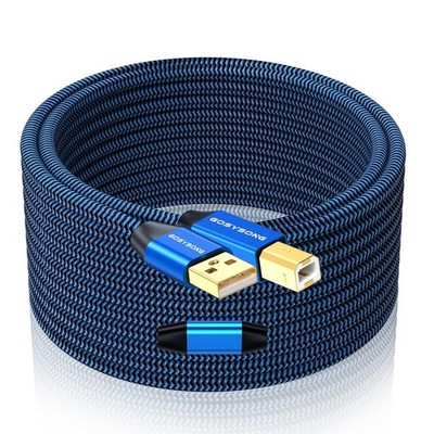 USB Printer Cable 40ft Active USB A to B Printer Cable High Speed Long Printe...