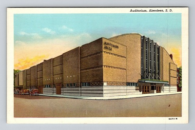 #ad Aberdeen SD South Dakota Aberdeen Auditorium Vintage Postcard $0.99