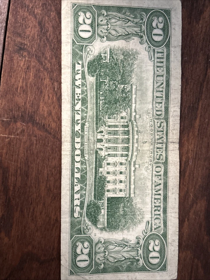 РЕДКАЯ 20 долларов 1963A звезда Примечание новом Сан-Франциско Калифорния винтажный коллекционер - Изображение 4 из 4