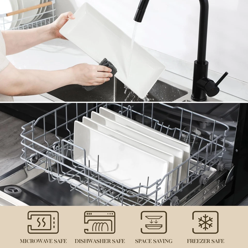 Serving Platters Set of 4, Ceramic Serving Platters and Trays for Serving Foo... - Image 4 of 4