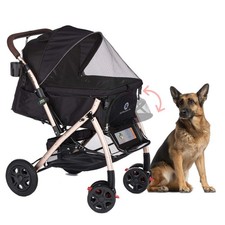 HPZ-PR America Premium Heavy Duty DogCat Stroller Travel Carriage Compartment...