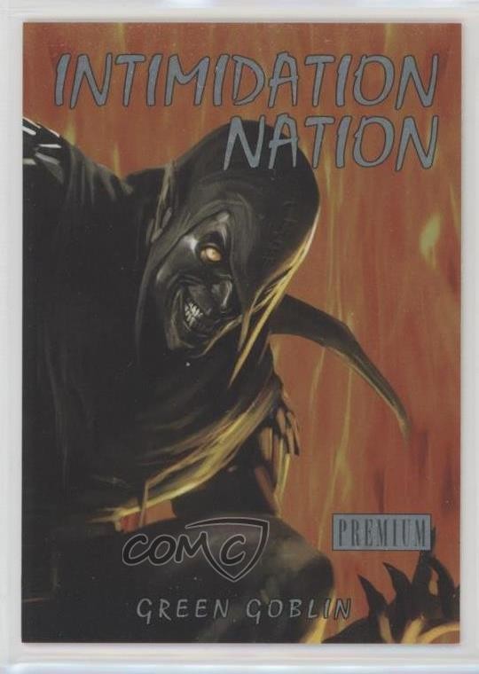 2013 Marvel Fleer Retro Skybox Premium Intimidation Nation Green Goblin 1j8