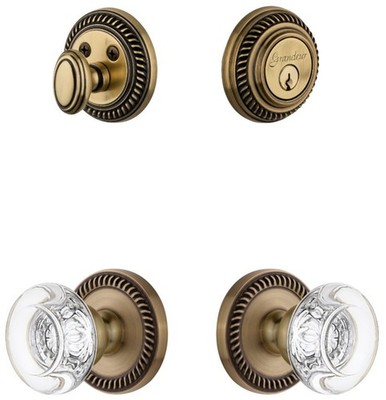 Grandeur NEWBOR_SP_ESET_238 Newport Solid Brass Single Cylinder - Brass