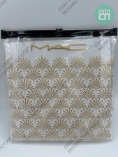 MAC COSMETICS " CLEAR" ZIP LOCK MAKEUP BAG LIMITED EDITION 8"x 8" NEW AUTHENTIC