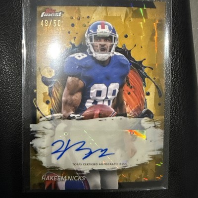 2024 Topps Finest - Finest Autographs Hakeem Nicks #FA-HN Gold Refractor /50...