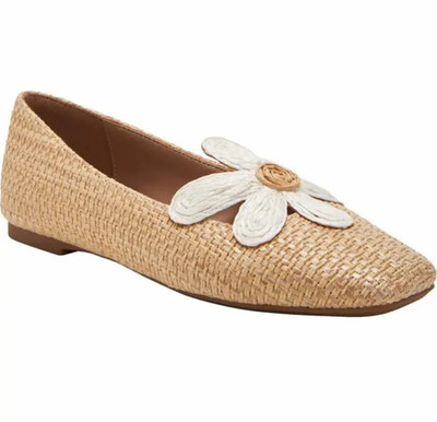 NEW KATY PERRY NATURAL EVIE DAISY BALLET FLATS SHOES SZ 12