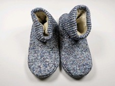Bombas Sherpa Lined Gripper Bootie Slippers House Shoes Size L W12-14, M 10-12.5