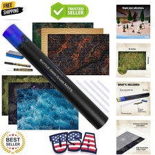 DND Expansion Pack  3 X Double Sides 24x 36 Game Grid Mat  6 Terrains with ...