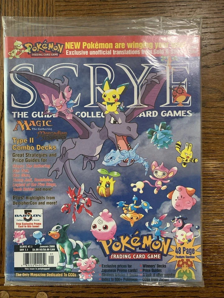 SCRYE Pokémon Magazine Cover, Issue #7.1 January 2000 Sealed Original - Image 2 of 3