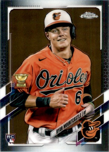 2021 Topps Chrome Baseball Card #63 Ryan Mountcastle RC