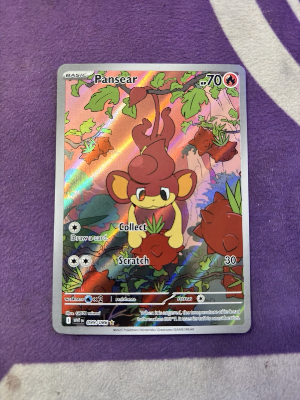 Pansear 099/086 Sv: White Flare Holo Illustration Rare IR near mint