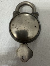 Vintage 7-11 Padlock With Key. Made In USA