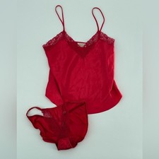 Vintage Victoria's Secret Cami Panty Set Gold Label M
