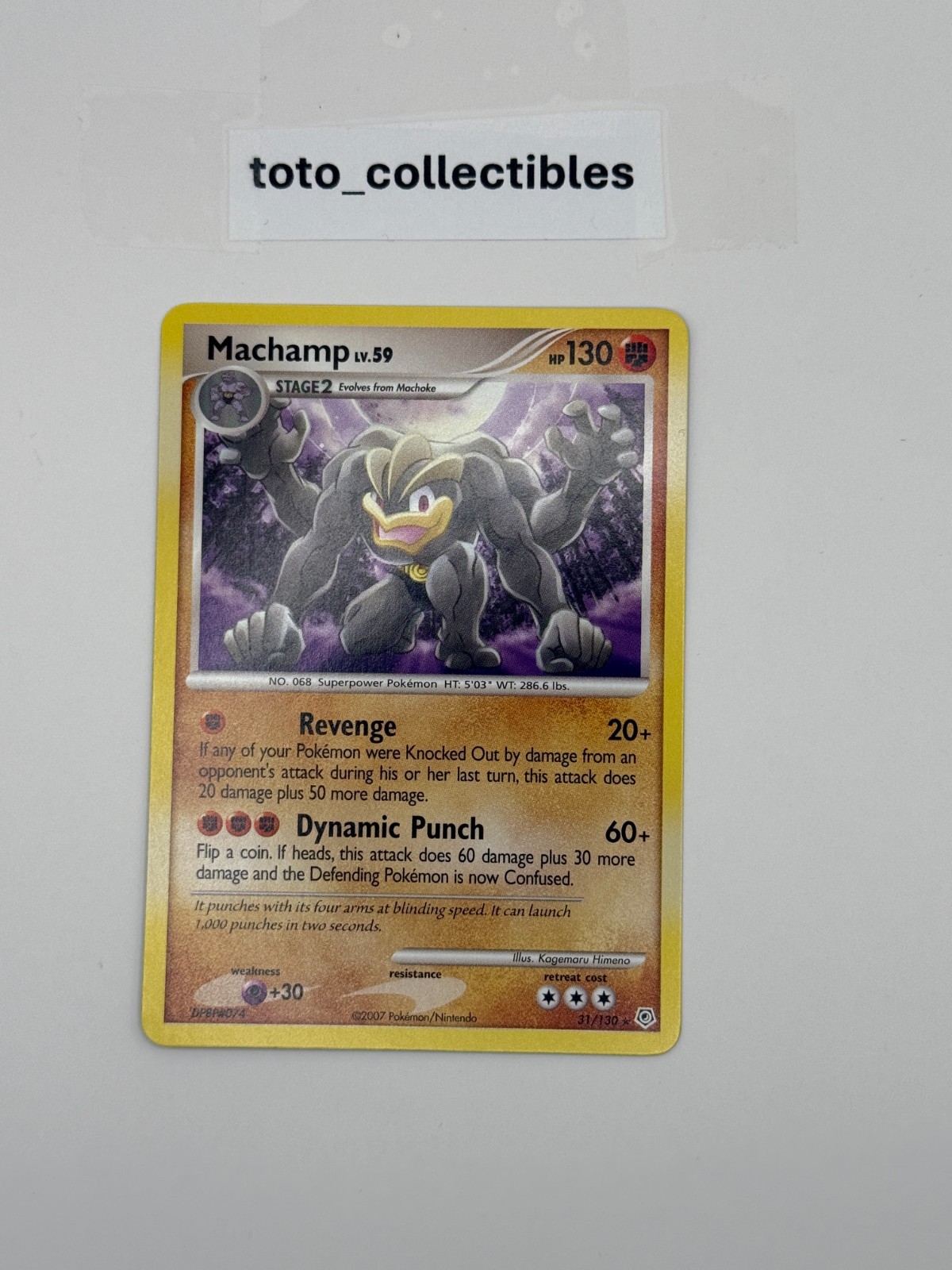 Machamp 31/130 Rare Diamond & Pearl Pokémon Card LP-NM