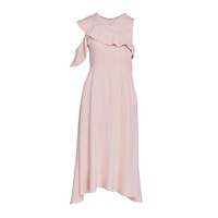 Maje Kleid Rosa Gr. 36 FR / S Damen Viskose Asymmetrisch RüSchen H18RIVELI