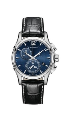 Hamilton Jazzmaster Chronograph Quartz Mens Watch - Leather - 42 mm - H32612741