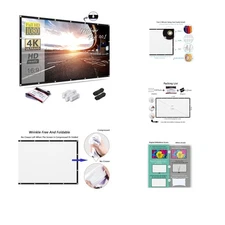 Double-Sided 120-Inch Projector Screen with Vibrant Matte Finish for Display