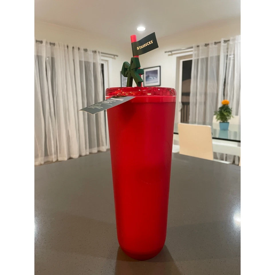 SECRETO Starbucks Navidad 2025 SELECCIONAR LANZAMIENTO LIMITADO 24OZ arco vaso pajita  Foto 3 de 4