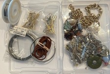 Jewelry making kit caps spacers clasps crimps wire links vintage pieces EBYJ 5