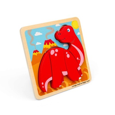 Bigjigs Toys Lift Out Diplodocus - Dinosaurier klobige Holzpuzzle, Kleinkindpuzzle