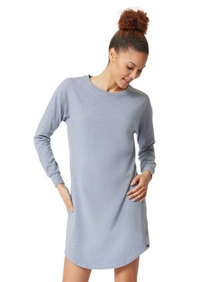 Skiny Damen Sleepshirt langarm Night In Mix & Match Gr. 36-44 in Denim Melange