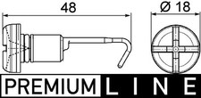 MAHLE CRX49000P Radiator Cap Bolt Plastic 48mm Length Fits Porsche Panamera