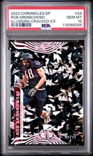 2023 Panini Chronicles Draft Pick #24 Rob Gronkowski - Cracked Ice /11 PSA 10