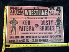 Replica Wrestling Event Poster NWA CWA Dusty Rhodes Ken Patera Philadelphia