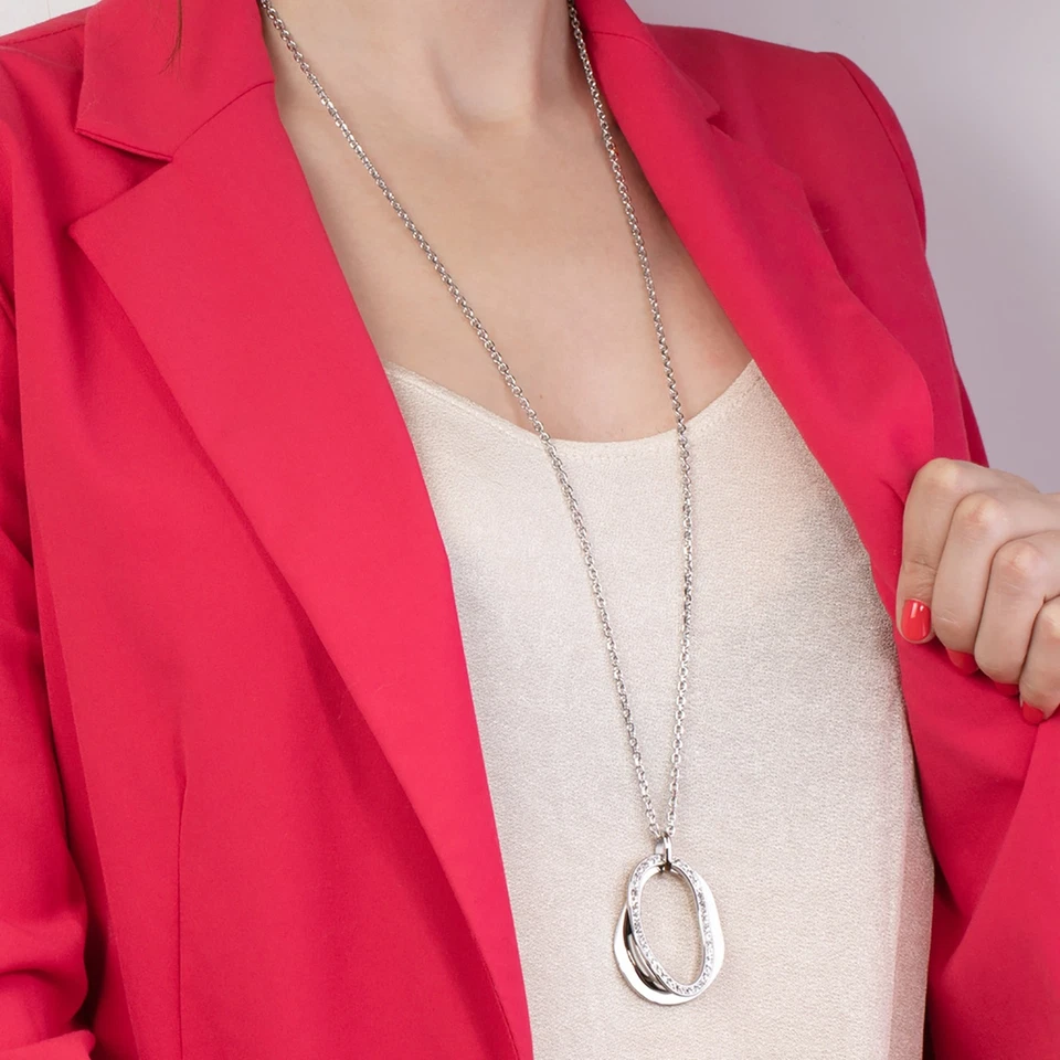 Damen Halskette Steine LS1672-1/1 Stahl Schmuck silber Lotus Style JLS1672-1-1 - Bild 2 von 4