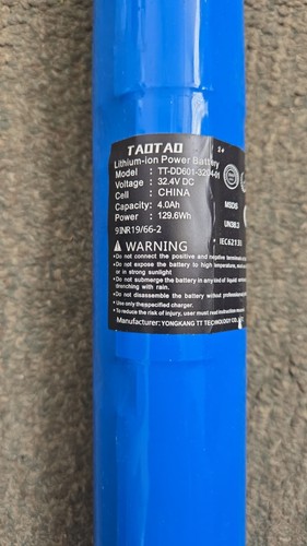 Original GOTRAX G2 G2 Plus Glider 32.4V 4A eScooter Battery TT-DD601-3204-01 ...