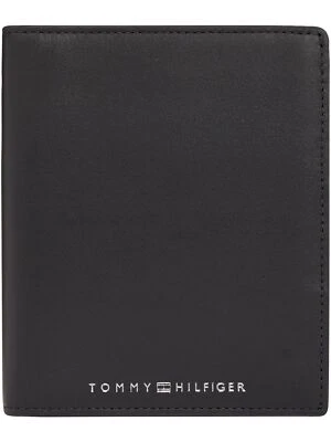 Tommy Hilfiger Herren Kreditkartenetui TH Metro Passport Wallet Leder Schwarz - Bild 1 von 2