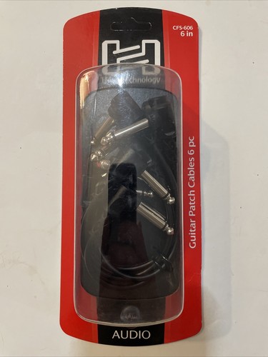 Hosa CFP-606 Nickel Plated Guitar Patch Cable, 6pcs Molded Right-Angle, 6 in - 第 1/5 張圖片