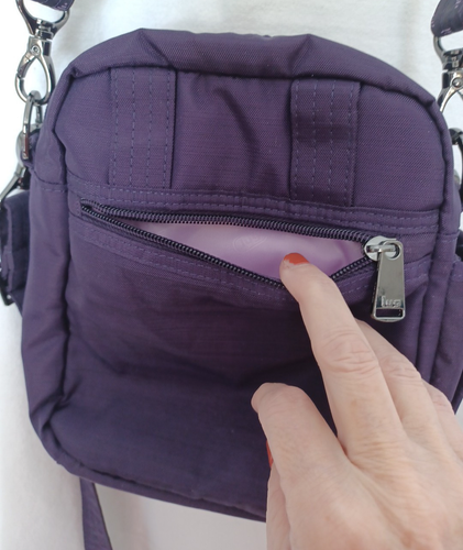 Lug Flapper Purple Quilted Crossbody Bag Mother's Day or Birthday Gift New 0179 - Picture 9 of 18