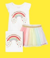 Baby Kids Girls/My Birthday 2Pcs T-Shirt Colourful Tutu Skirt Dress 18/24 Months