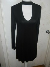 Express Black Choker Stretch Skater Dress Party Cocktail Dress size XS (B270)