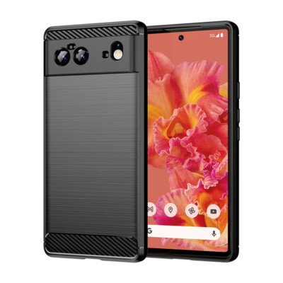 For Google Pixel 6 / Pixel 6 Pro Carbon Fiber Brushed Shockproof TPU Case Cover