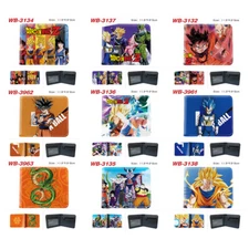 DBZ Son Goku Bifold Wallets Figure Piccolo Frieza Vegeta Purses Card Cover new