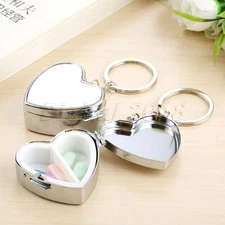 Portable Heart-Shaped Pill Box Medicine Organizer Container Case Storage Holder