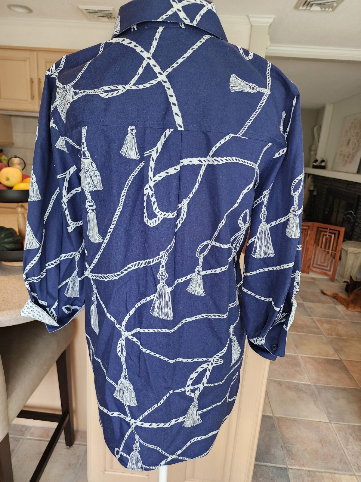 Chicos Pullover Button Down Size 0 Nautical Rope … - image 5