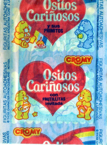 care bears  10  unnopened envelopes stickers  argentina 1986 - Picture 1 of 1