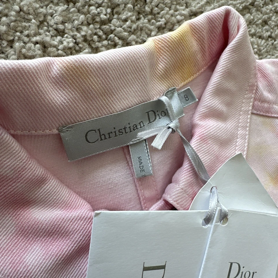 Vestido jeans Christian Dior 100% autêntico novo com etiquetas para meninas - Tamanho 8 anos - Rosa - Imagem 3 de 4
