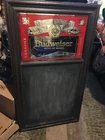 vintage rare 1984 budweiser "king of beers" bar sign menu chalkboard sign