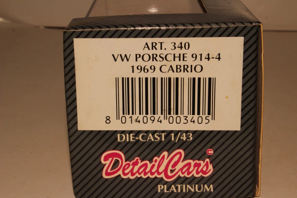 Detail Cars 1:43 Scale #340, 1969 VW Porsche Convertible, Red - Image 3 of 4