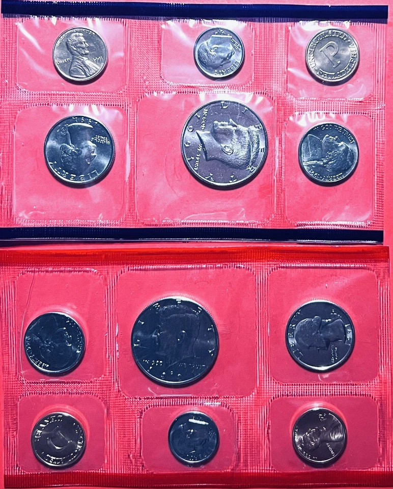 VINTAGE, '91, GEM, U. C. MINT SET of 5-D's & 5-P's &1-D+1-P MARKS for 12 MS COI - Image 4 of 4