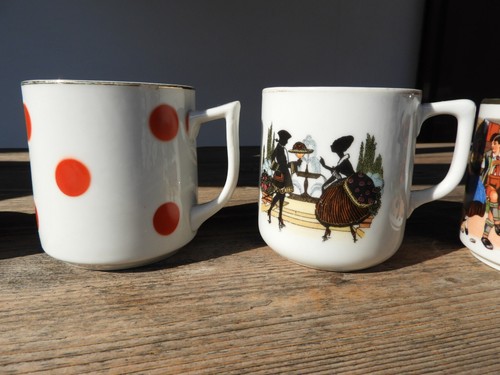 c.1910-60 Porcelana 6x Colección TAZA HEFERL Taza de memoria Taza de café Almheferl - Imagen 4 de 9