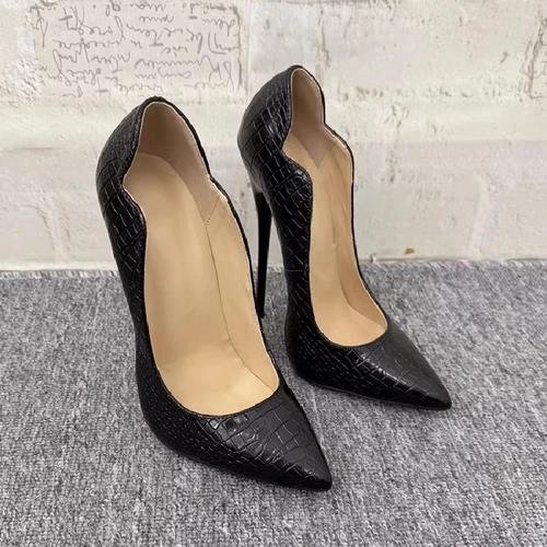 Damen Super High Heels Lackleder Stiletto Spitz Sexy Pumps Schuhe - Bild 6 von 15