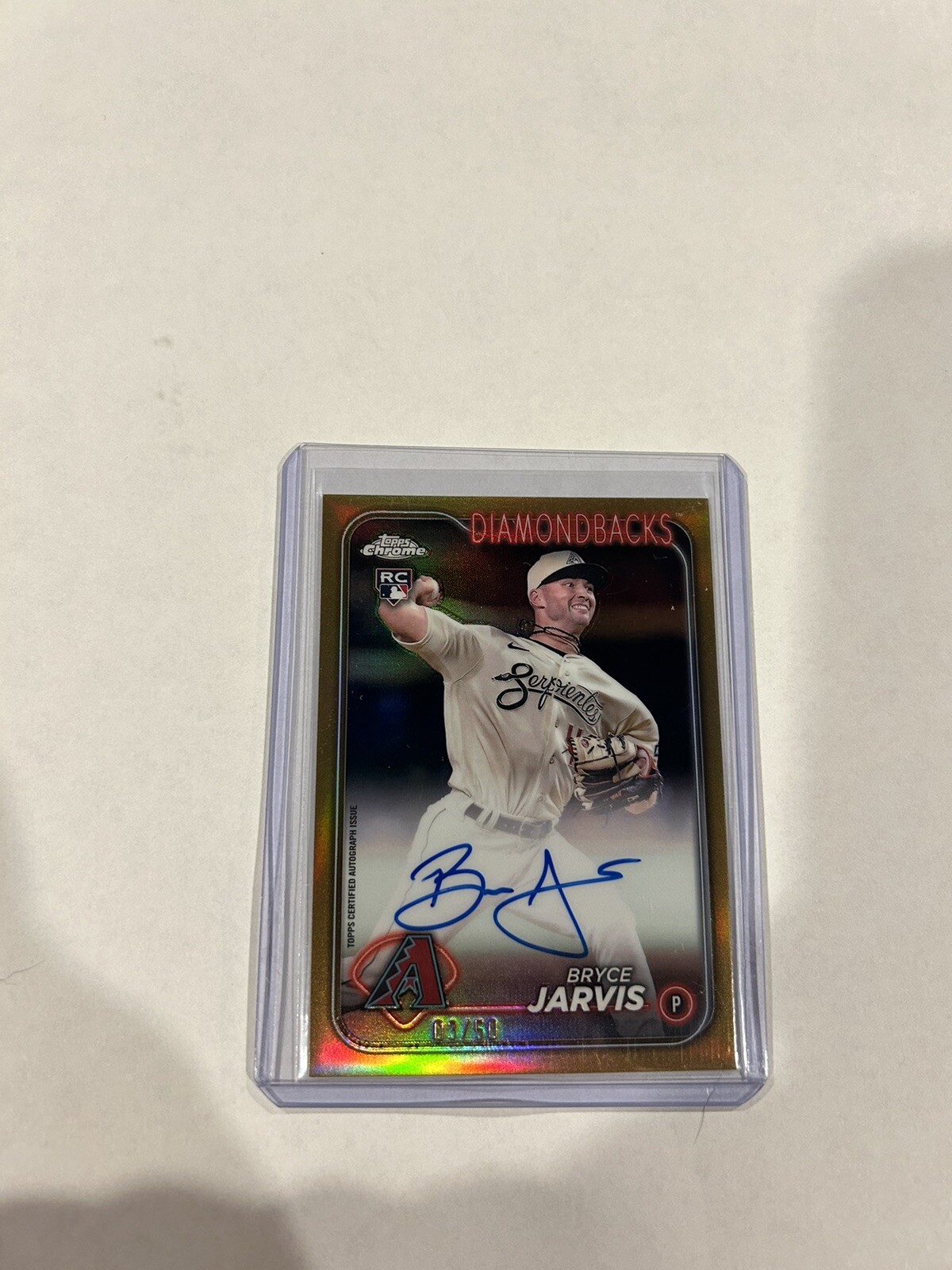 2024 Topps Chrome Rookie Autographs#RA-BJ Bryce Jarvis Gold Refractors 03/50