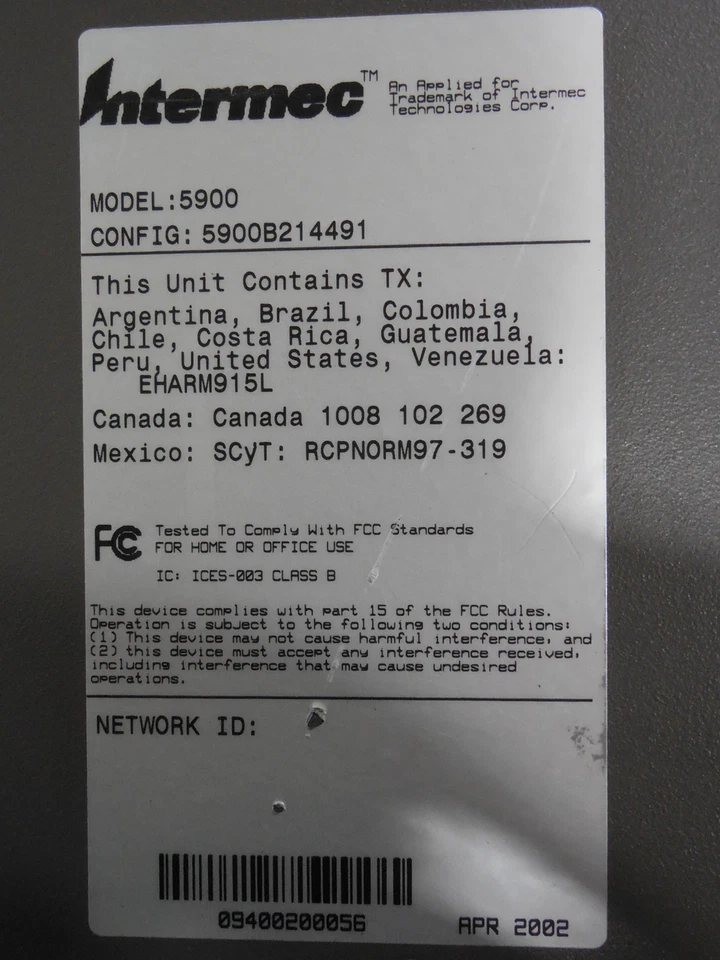 USED Intermec Model 5900 Operator Station 5900B214491 - Image 3 of 3