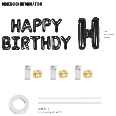 Geburtstagsbanner „Happy Birthday“ – Wiederverwendbar & Riesig (73 X 35 Zoll) Für Jede Party